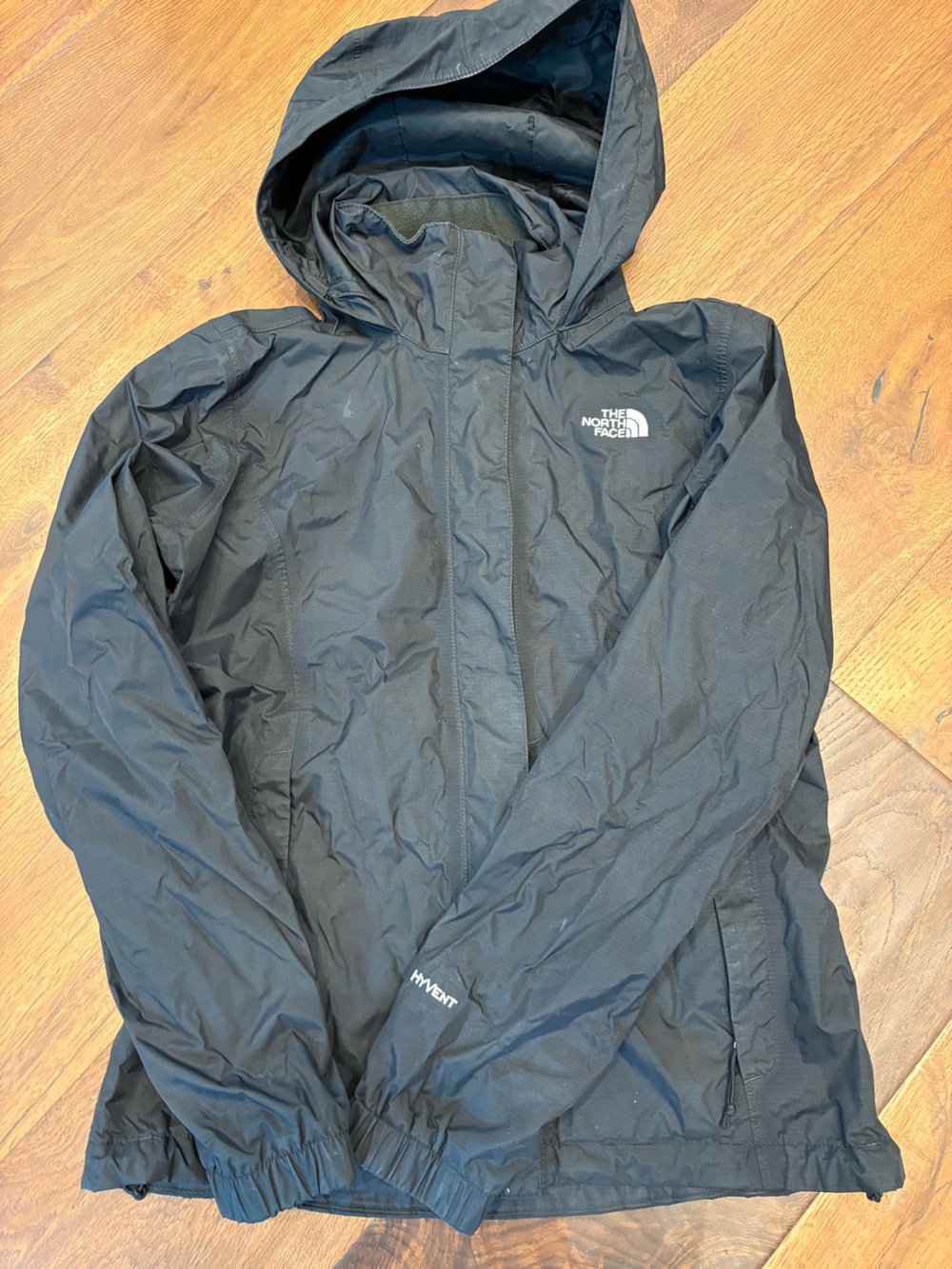 The North Face Black Hooded Windbreaker Jacket